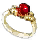 Gaudy Ruby Encrusted Band